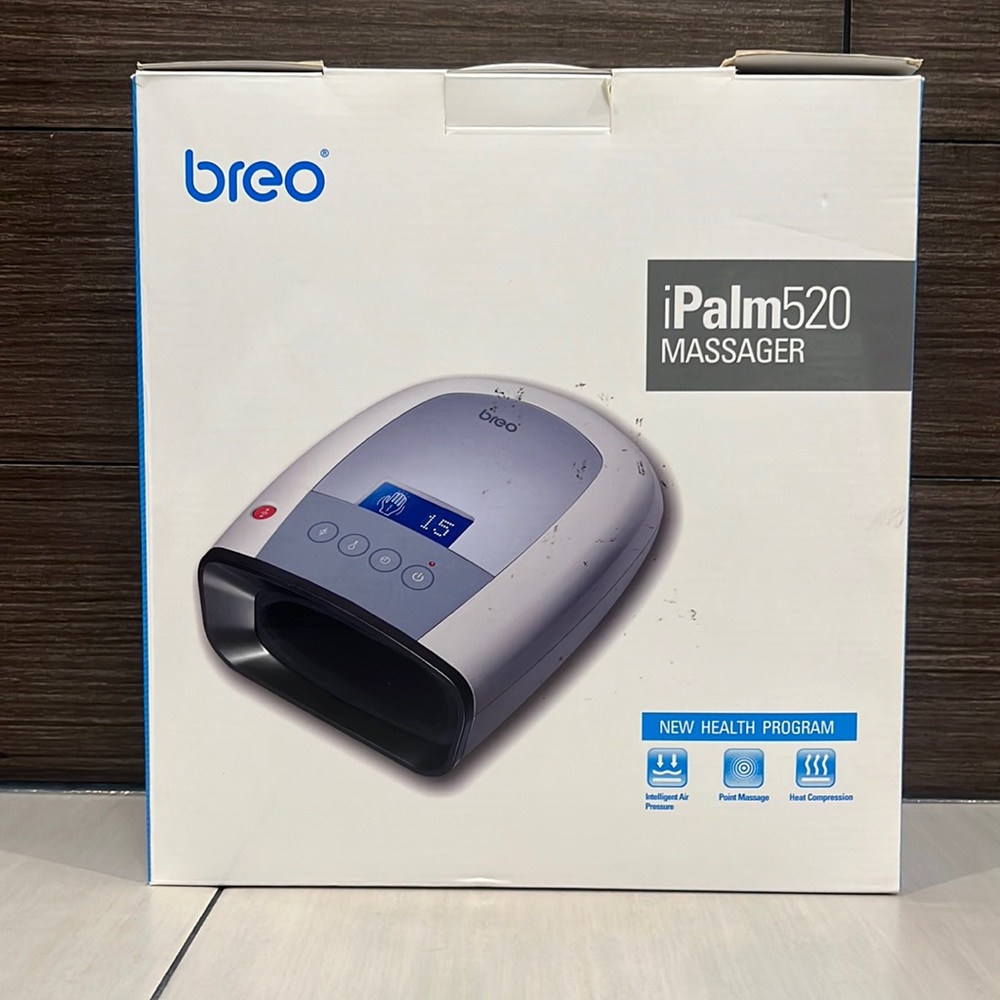 New Breo Electric Acupressure Palm Hand Finger Massager (IPALM520)